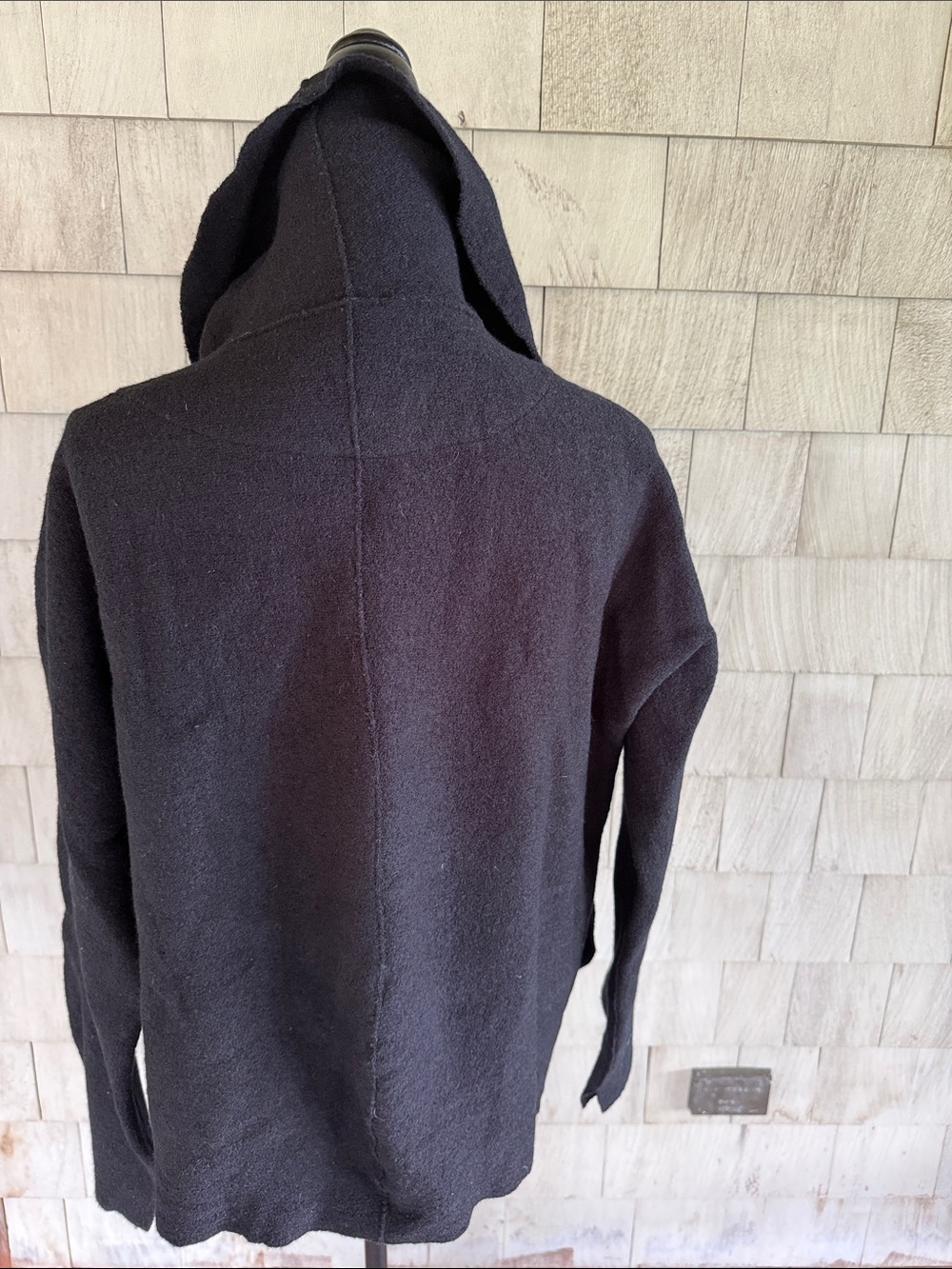 OSKA Boiled Wool Black Asymmetrical Jacket Size 2 - Picture 7 of 11